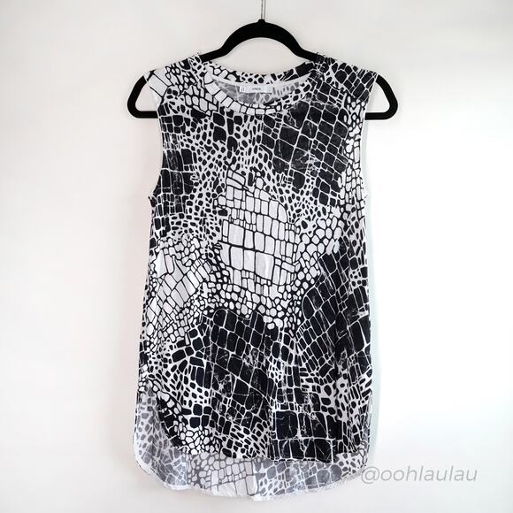 Vince Croc Print Muscle Tank Top - Picture 2 of 5